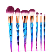Konmison Makeup Brushes Set Rainbow Gradient Diamond Cosmetic Base Brush Foundation Eye shadow Blush Powder  Make up Brush Kit