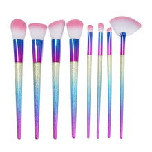 Konmison Makeup Brushes Set Rainbow Gradient Diamond Cosmetic Base Brush Foundation Eye shadow Blush Powder  Make up Brush Kit