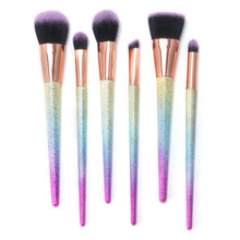 Konmison Makeup Brushes Set Rainbow Gradient Diamond Cosmetic Base Brush Foundation Eye shadow Blush Powder  Make up Brush Kit